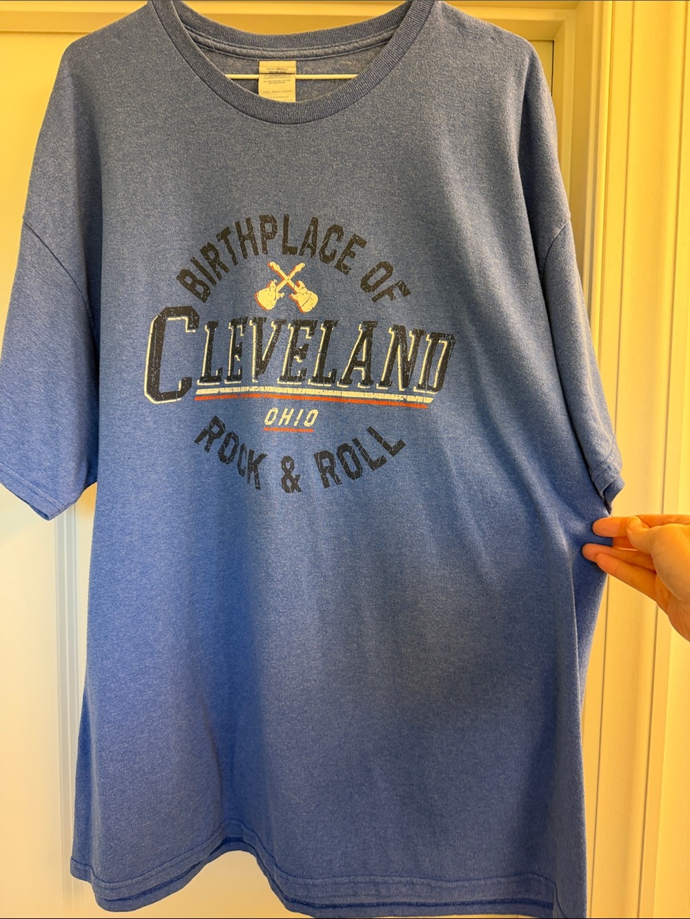 Cleveland Birthplace of Rock & Roll Blue Graphic Tee